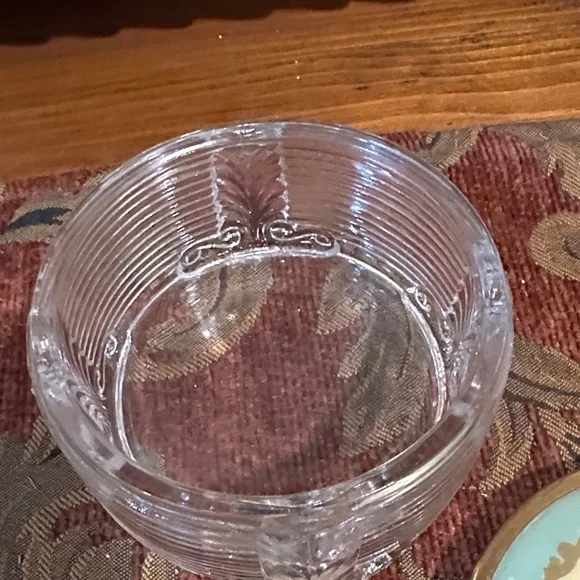 Vintage Floral Glass vanity jar - Picture 7 of 10